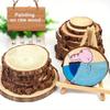 12pcs Thick Natural Pine Round Unfinished Wood Slices Circles with Tree Bark Log Discs DIY Crafts Wedding Party Painting.