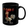 Funny Coffee Mug F-Caw-F Chicken Mug Ceramic 350ml Hot Cold Drinking Cup Dishwasher Safe Novelty Gift