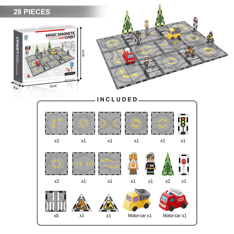 Digou Ice & Snow Park Diamond Pattern Magnetic Building Blocks for Kids