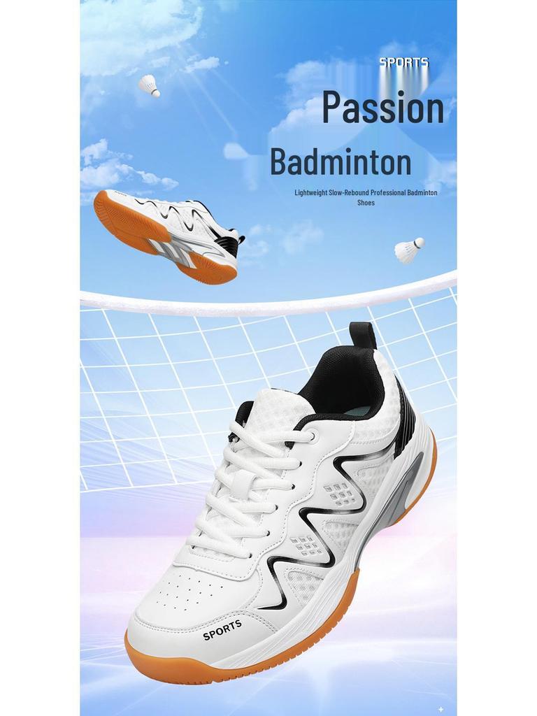 Professional Leather Sports Shoes for Men and Women: Plus Size Badminton, Table Tennis, and Tennis Training Shoes
