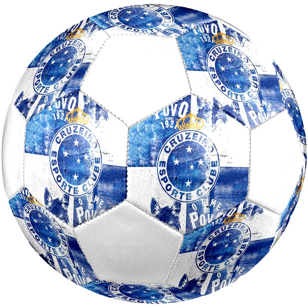 Cruzeiro Esporte Clube Soccer Ball, Colorful, Suitable for All Ages, Machine-stitched, PVC Material, Competition Grade, Durable and High Bounce