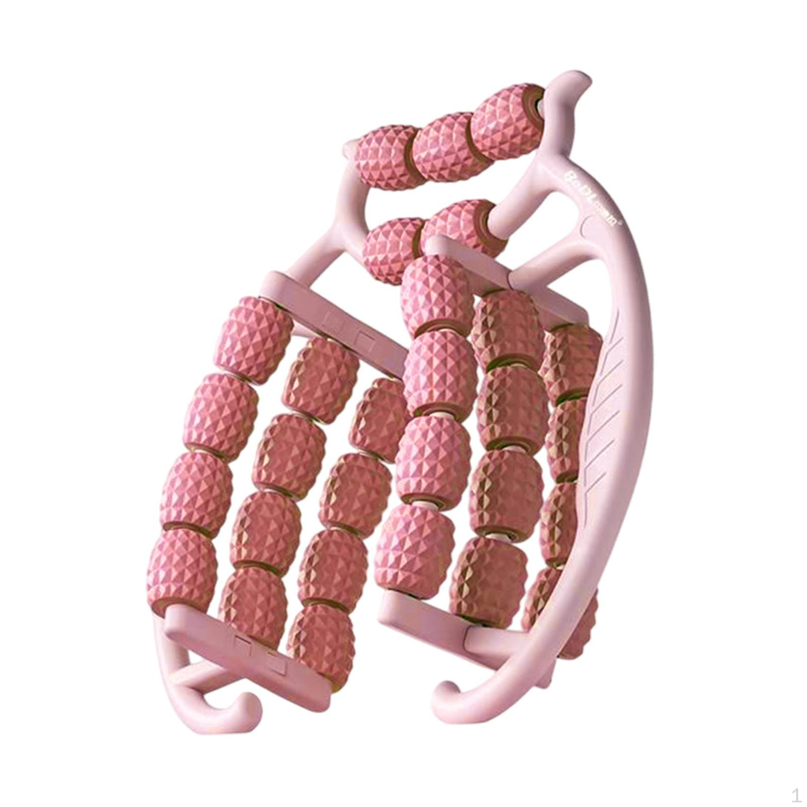 

29 Wheels Muscle Relax Roller Manual Clamp Leg for Shoulder Calf Neck рожевий