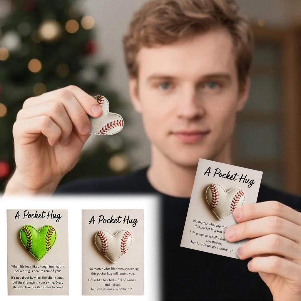 Heart-shaped Baseball Themed Pocket Hug Gift Suitable For Friends