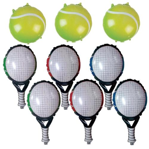 

[Balloon Shop] Tennis Balloon Decoration Celebration Children Adults Tennis Ball Tournament Practice Prize Racket Boys Girls Balls