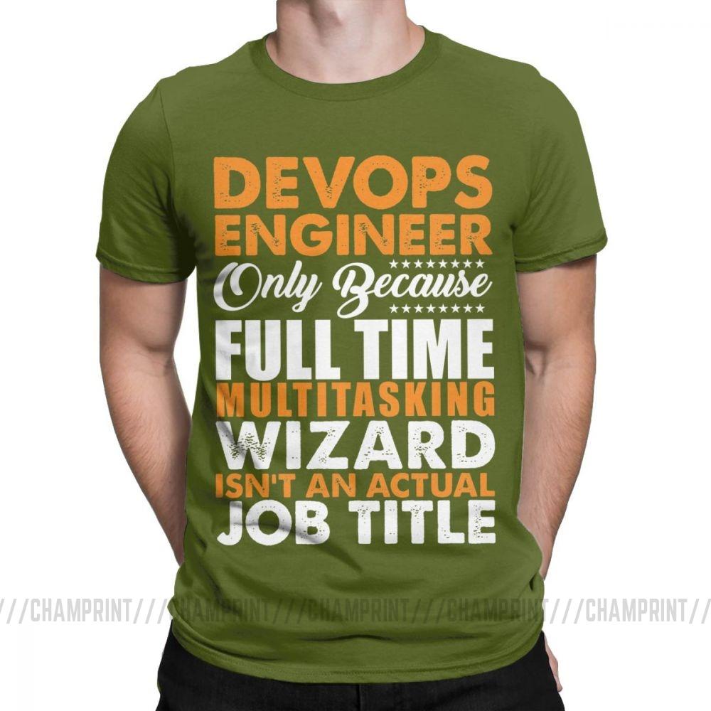 Devops T Shirts Engineer Is Not An Actual Job Title Funny Coder Programmer Men T Shirts