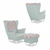 Set Uszak CAROL DUO Sofa Armchairs Poufs Family Furniture Grey - Pink