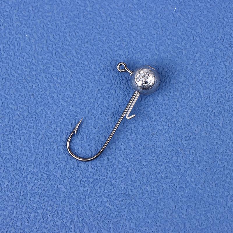 Rosewood Jig Heads Fishing Hook Long Shank Wide Gap 5G 7G 10G 14G Unpainted Ball Sharp Jighead For Trout Bass Fishing Tackle