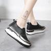 Cross-border large-size one-pedal lazy shoes fashionable rhinestone muffin thick-soled casual inner height-increasing single shoes