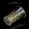 Light Luxury Gold-Trimmed Crystal Whiskey Glass