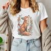 Flower Fox Tshirt Vintage Floral Cottagecore Shirt Wildflower Fairycore Folklore Tee Cottagecore Fox Forestcore Shirt Boho Gift Idea