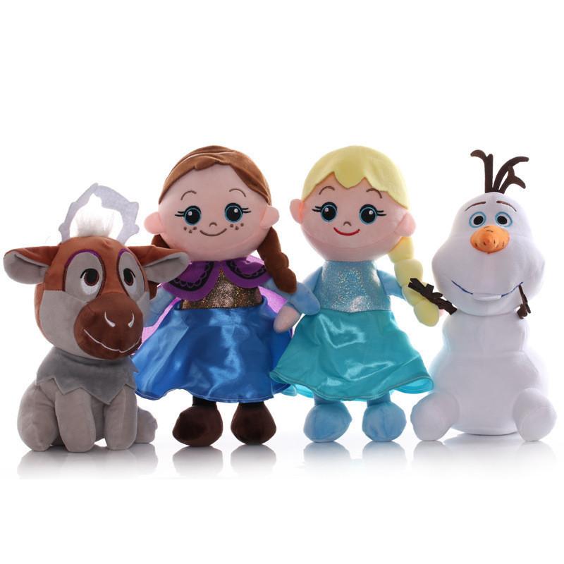 Frozen Anna Elsa Adventure Plush Toy With Crystal Super Soft Material For Kids Gift