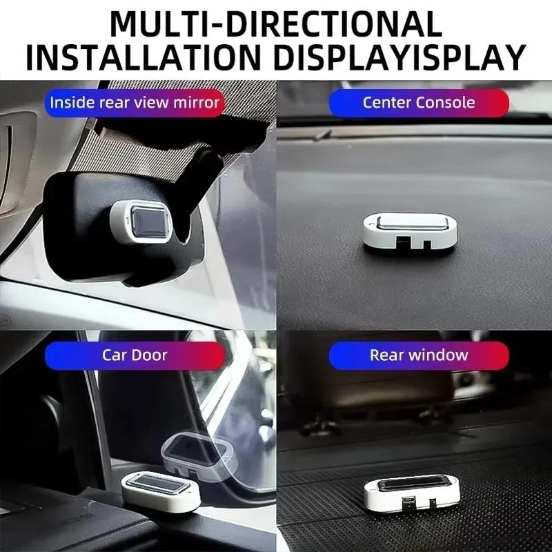 2/1pcs Car Fake Security Light Solar Powered Simulated Dummy Alarm Wireless Warning Anti-Theft Caution Lamp LED Flashing Lights