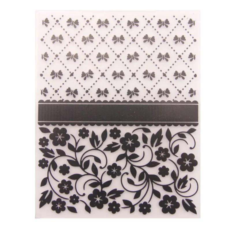 3D Embossed Folder for DIY Relief Craft Making Bowknot Flower Pattern Background Greeting Card Scrapbooking No Stamp Metal