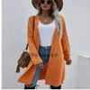 Fashion Fall and Winter New Arrival Solid Color Fashion Elegant Knitting Knitwear Sleeve Open Cardigan Sweater Outwear Female Sweater