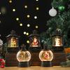 Weihnachts-Retro-Dekorationsartikel, Weihnachts-Windlaternen, Handgehaltene Wassertragende Flachlampe mit Weihnachtsmann, Leuchtband, Musikgeschenk-Ornamente