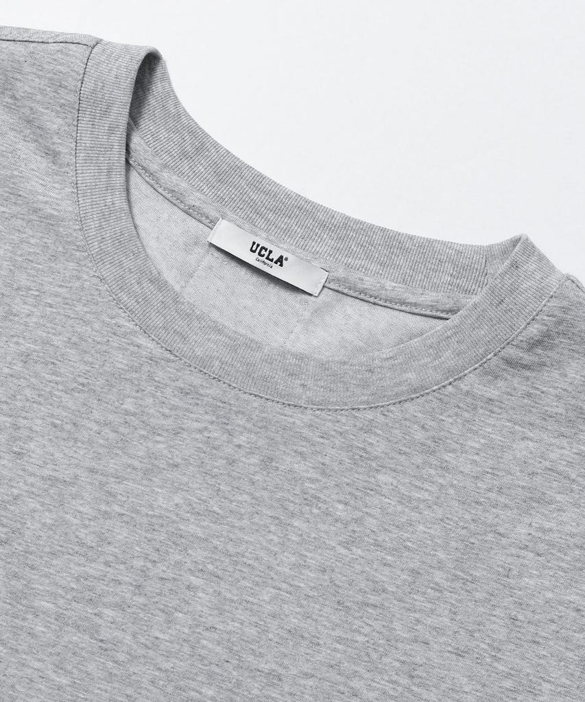 UCLA Unisex Roll-Up Bi-Color Crop T-Shirt [M-Grey](Ucrsta1)