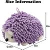 New Soft Hedgehog Chenille Hand Towel Hanging Fluffy Chenille Towel Fast Drying Super Absorbent Funny Hand Towel