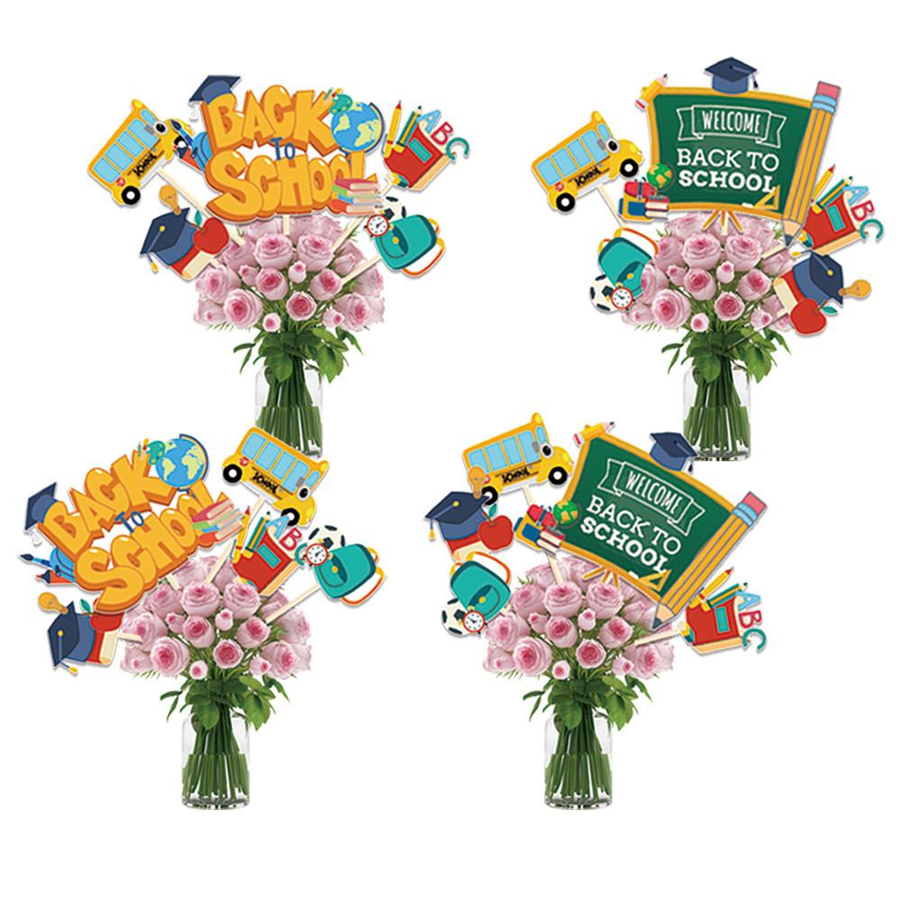 To Back School Season Theme Blackboard Newspaper Bag Pattern Paper Plugin Vase