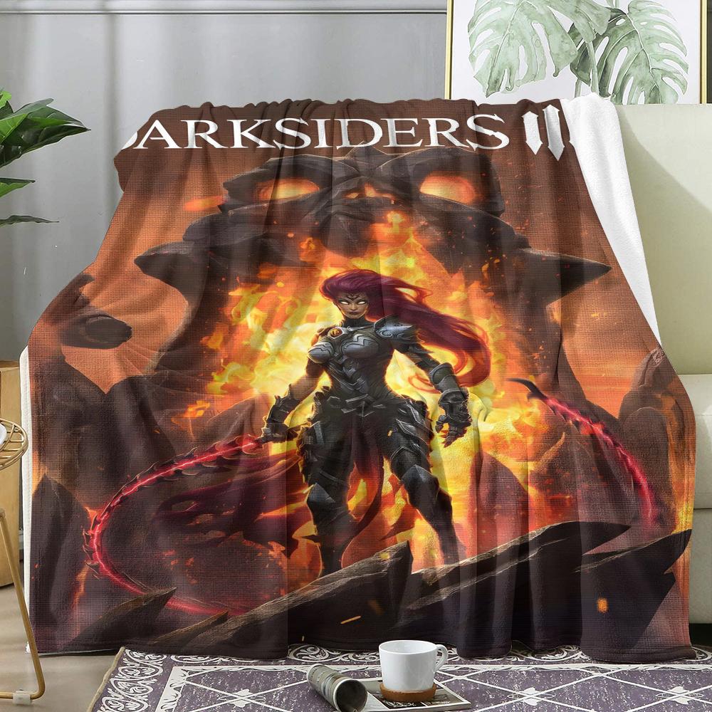 D-Darksiders Throw Soft Flannel Throw Summer AC Blanket Lightweight Cool Nap Blanket for Sofa Bed Couch Travel