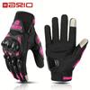 Mănuși de Motociclist AX-03 pentru Femei - Mănuși de Ciclism Respirabile Anti-Cădere cu Degete Complete, Compatibile cu Ecran Tactil, Design Ergonomic și Curea pentru Încheietura Mâinii pentru