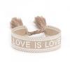 Handmade European Style Embroidered Love Bracelet with Tassels for Girls