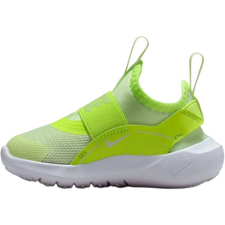 Nike Flex Runner Comfortable Versatile Durable Low-Top Walking Shoes Baby sneaker Fluorescent-Yellow White IF2895-700