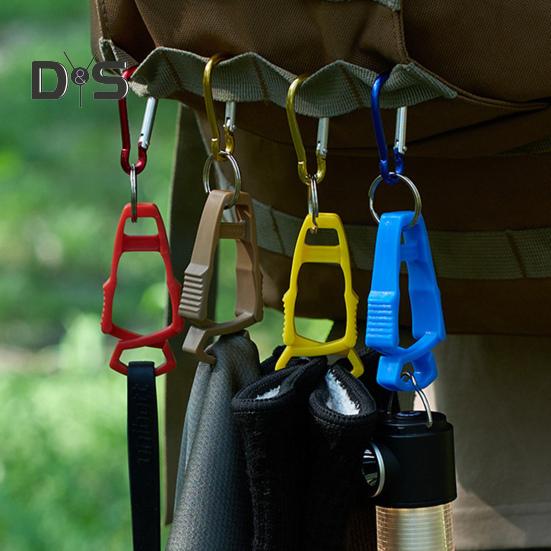 Outdoor Glove Clip with Carabiner Heavy Duty Hands-Free Multifunction Camping Hiking Work Glove Hanger Carrier Keeper Grabber Belt Clamp