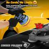 5 Inch Cordless Car Buffer & Polisher Kit, 6-Speed Orbital, LED Display, 2x 2000mAh Batteries, 18-Piece Attachments, Lightweight