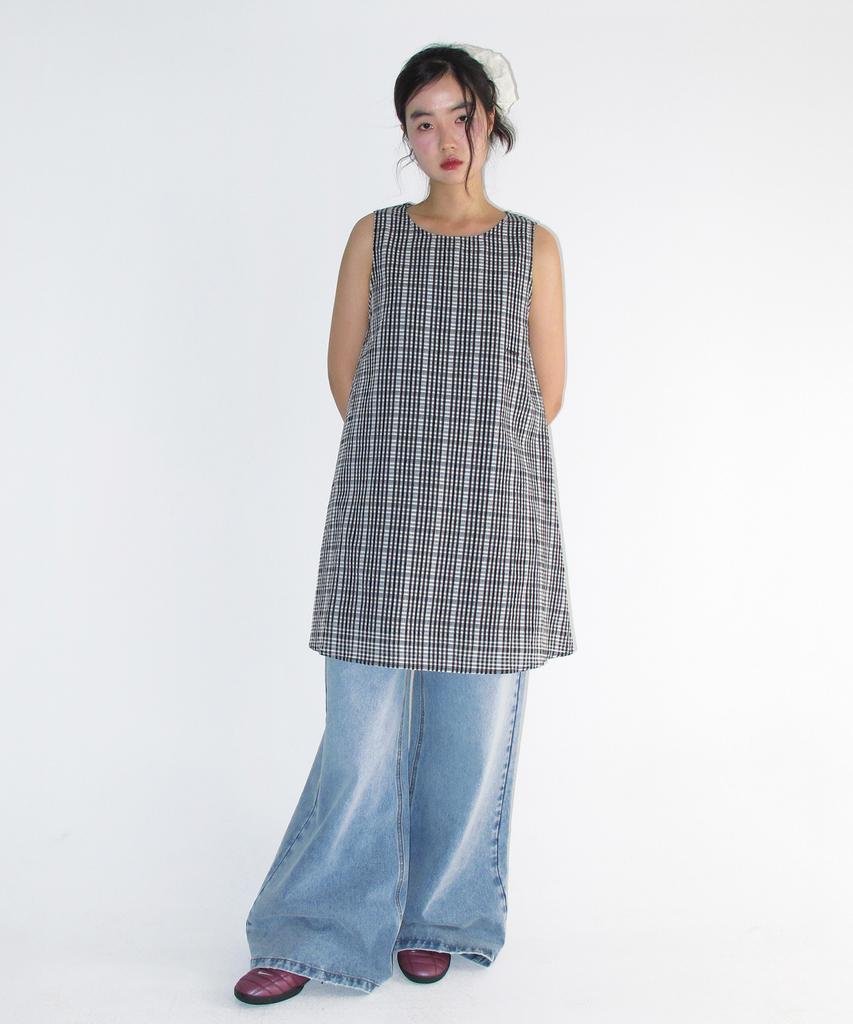 AMES-WORLDWIDE Check Layered Dress Black