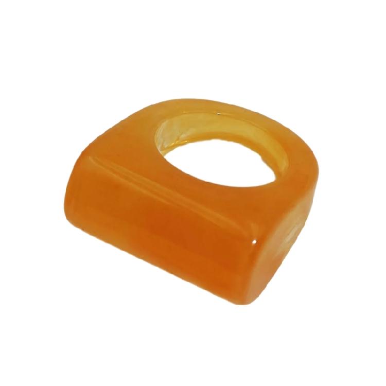 Colorful Resin Geometric Rings Sturdy Accessory for Everyday Styles
