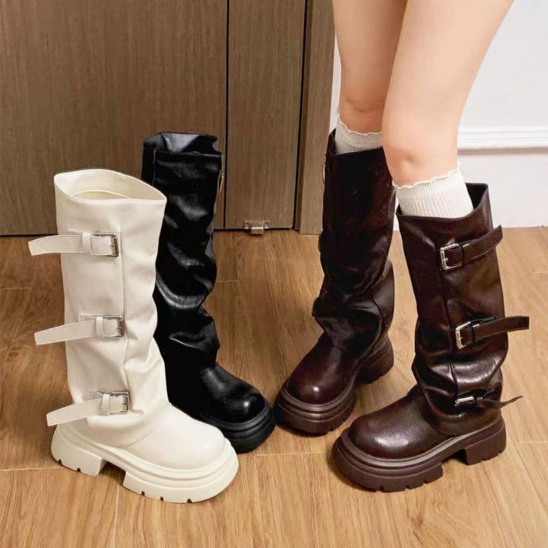Stivali Western Cowboy a Pila da Donna Autunno e Inverno Nuovi Stivali ma Stivali Al Ginocchio