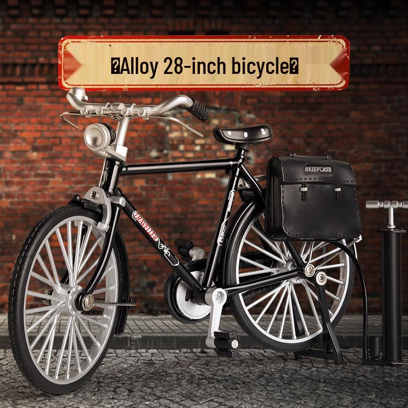 Classic Retro Two-Eight Alloy Nostalgic Bicycle Ornament - Children s Toy Gift