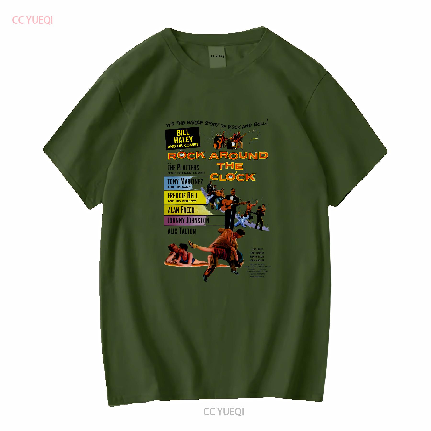 

Bill Haley Rock around the clock roll music T Shirt platters long or short sleeves vintage Washed Slightly homme graphic 4XL