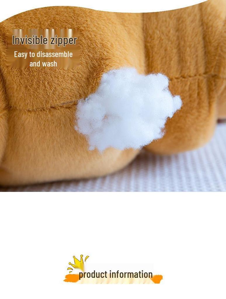 Perna de pluș Capibara la modă, serie croissant