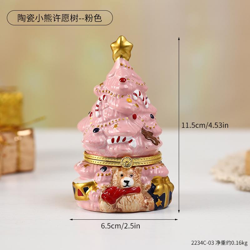 Creative Christmas Gifts Mini Cute Animals Christmas Tree Tabletop Ornaments Santa Claus Decorative Gifts