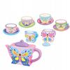 Tea Set Painting Cups Butterflies Plaster Figures Plaster Paints