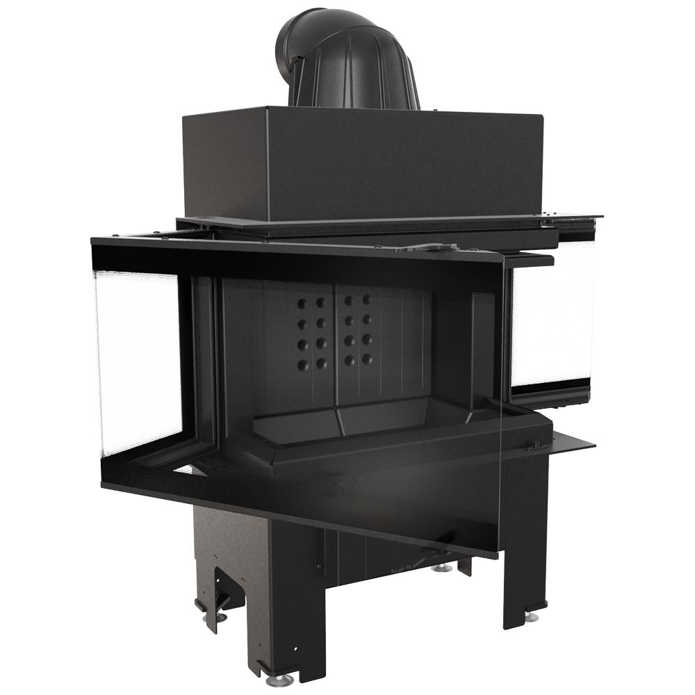 Steel fireplace KRATKI NBC 680/280 7 kW Ø 160 black thermotec