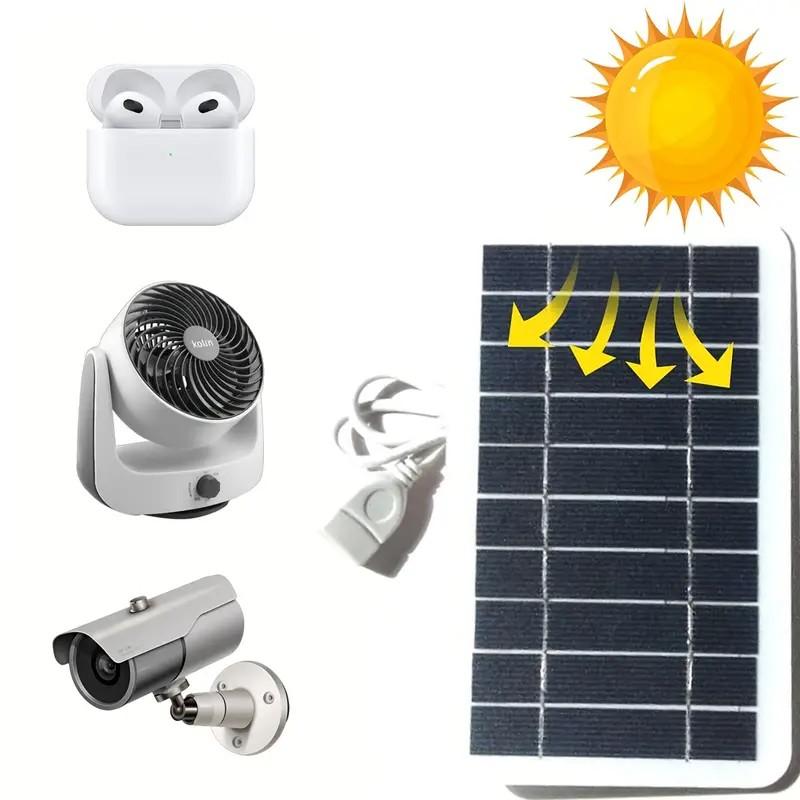 5V 2W USB Solar Panel Outdoor Hiking Waterproof Camping Portable Battery Mobile Power Battery Solar Mobile Phone Charger