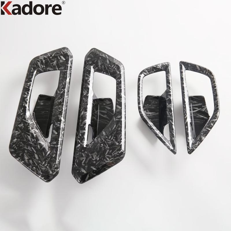 Car ide Inner Door Handle Bowl Cover Trim For Subaru Forester 2025 2026 Carbon Fiber Inteiror Mouldings Accessories