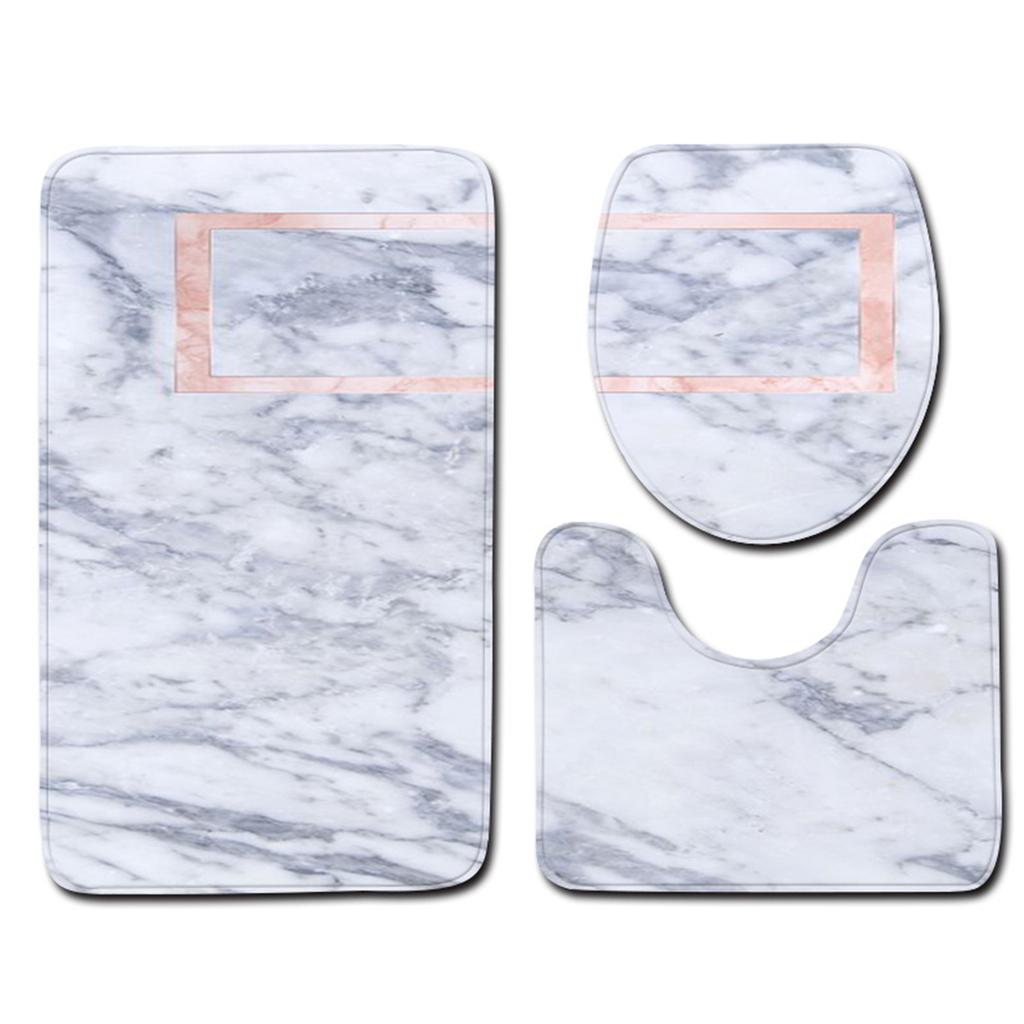 Luksusowy Zestaw Mat Kąpielowych z Włókna Poliestrowego Absorbujące Antypoślizgowe Dywaniki Podłogowe na Pokrywę Toalety do Wilgotnych Pomieszczeń Takich Jak Łazienki