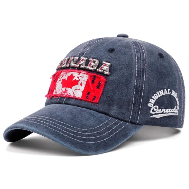 Men Women CANADA Letter Embroidery Baseball Cap Maple Leaf Flag Printed Hat Casual Adjustable Snapback Hip Hop Golf Sport Caps
