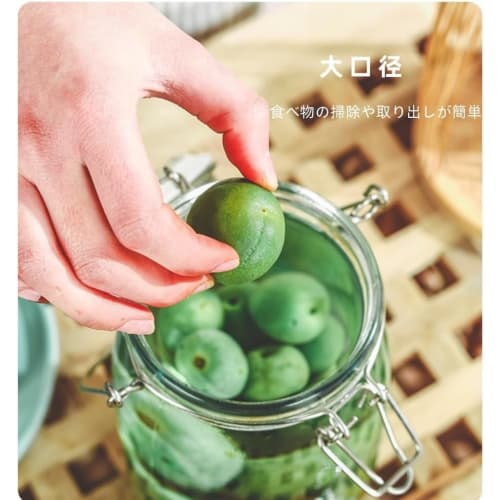 Deronder Plum Wine Glass Bottle, Fruit Wine Bottle, 2L/3L/4L/5L Capacity, Large Capacity Food Storage Container, Glass Airtight Jar, Airtight Canister