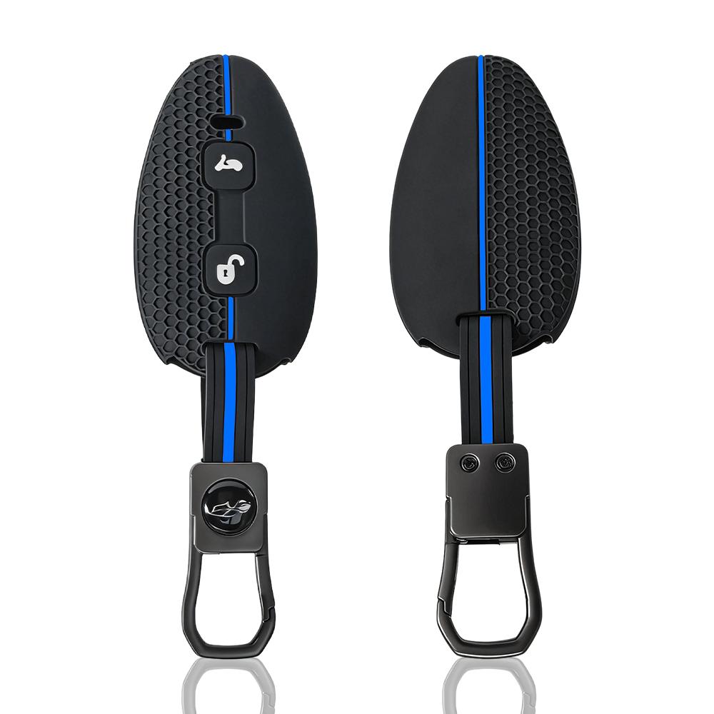 Coque de Protection en Silicone pour Clé de Moto à 2 Boutons pour Piaggio Vespa GTS300 GT S300 GTS 300 2026 Porte-clés