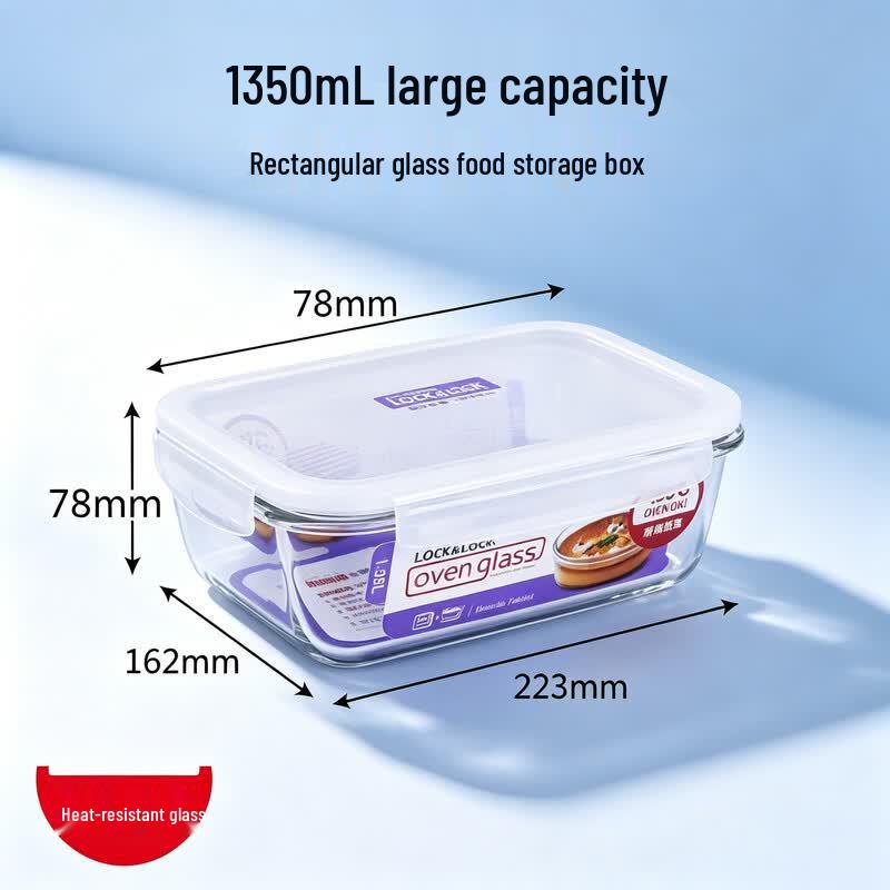 LocknLock Partitioned Glass Food Container