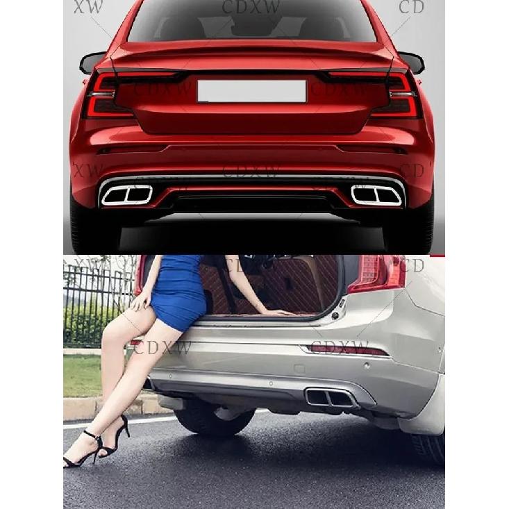 For Volvo XC60 S60 XC90 S90 V90 Stainless Steel Car Tail Muffler Exhaust Pipe Output Cover Decorative Cover Car Accessories