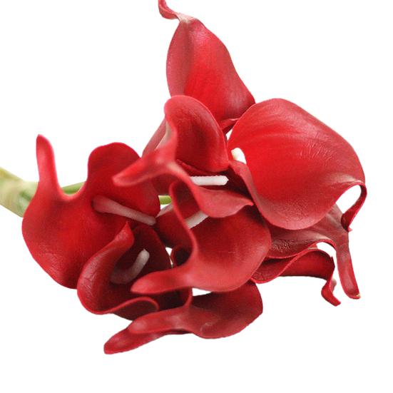 

1шт искусственный цветок каллы лилии свадебный букет свадебный дом романтический декор красный