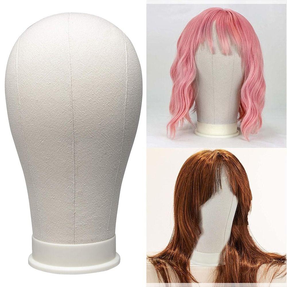 Lightweight Canvas Mannequin Head With Mount Hole Styling Mannequin Wig Display Stand Wig Making