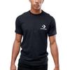 Converse T Shirts Men's Black Crew Neck Moderate Straight Fit 10018234-A02