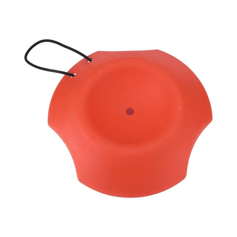Trailer Caster Wheel Support Base with Curved Center Area, Orange Plastic Tongue Wheel Dock with Pull Rope for Campground and Garage Parking