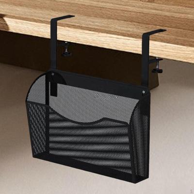 Under Table Storage Holder Clamp On Desk Basket Sturdy Desktop Hanging Organizer Side